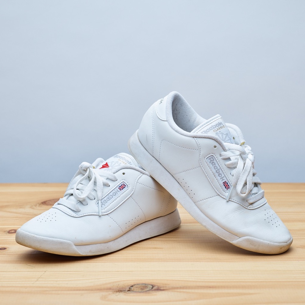 White Reebok Princess tennis shoe